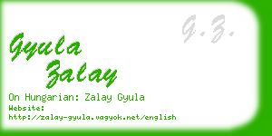 gyula zalay business card